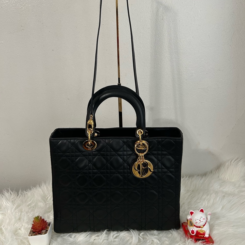 🔴SOLD LOCALLY🔴Lady Dior Black Cannage Lambskin
